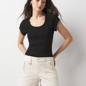 WHBM The PRET-A-PLAY Short, Sz 10, Mid Rise, 5” inseam, cuffed bottoms